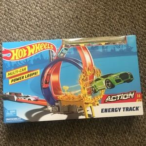 Hot wheels track with car set